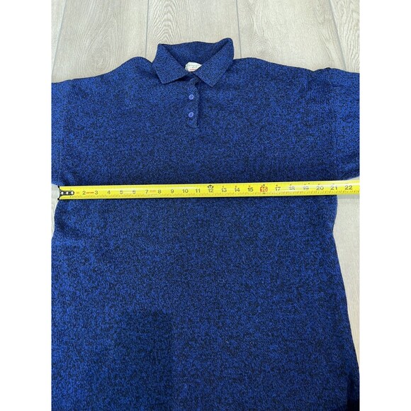United Colours of Benetton Polo Sweater Shetland Wool Italy VTG | Blue | Size XL - Picture 13 of 15